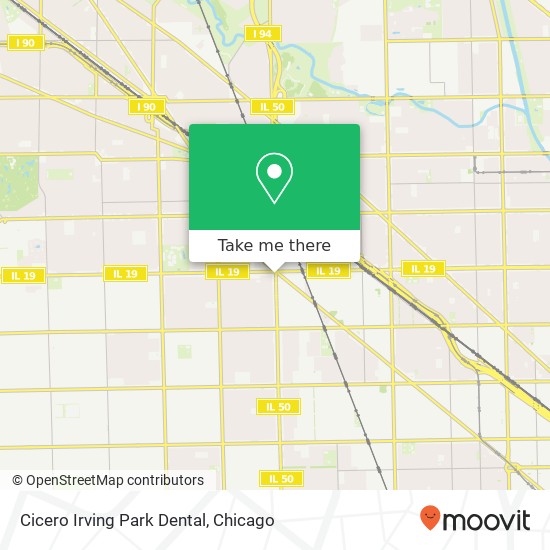 Cicero Irving Park Dental map