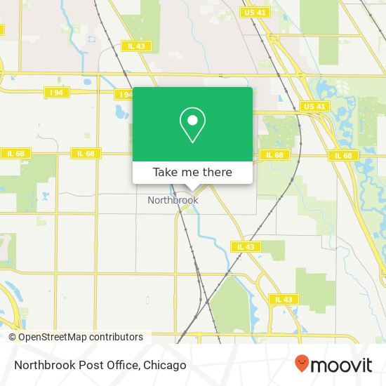 Northbrook Post Office map