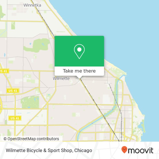 Mapa de Wilmette Bicycle & Sport Shop