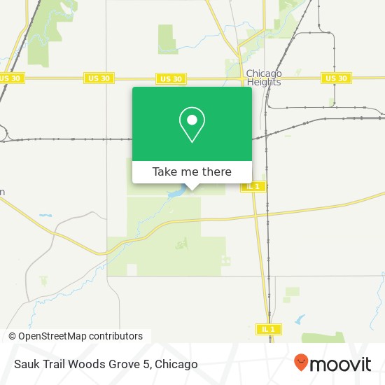 Mapa de Sauk Trail Woods Grove 5