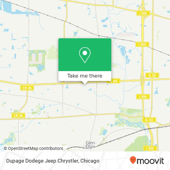 Dupage Dodege Jeep Chrystler map