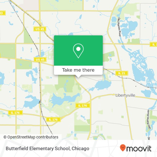 Mapa de Butterfield Elementary School