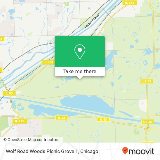 Mapa de Wolf Road Woods Picnic Grove 1