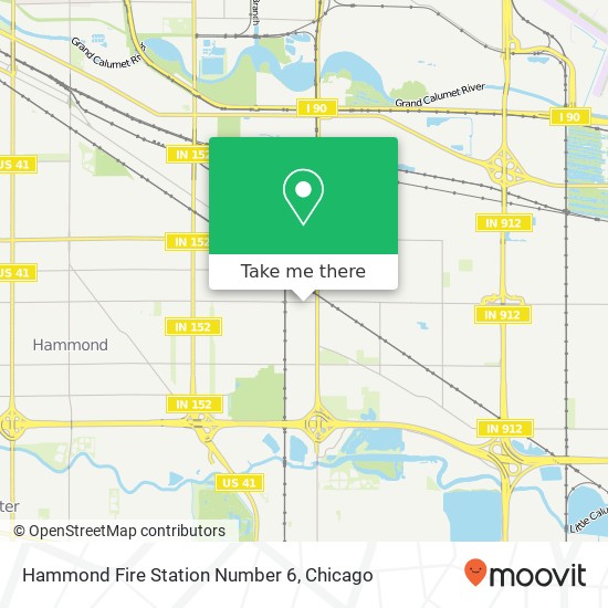 Hammond Fire Station Number 6 map