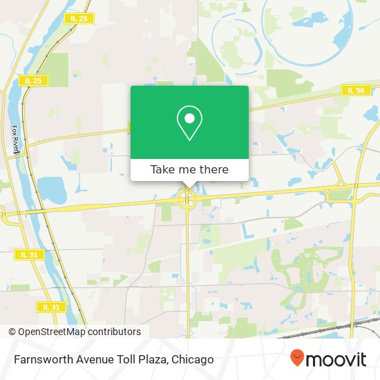 Mapa de Farnsworth Avenue Toll Plaza