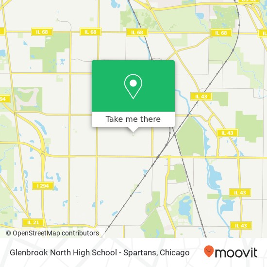 Mapa de Glenbrook North High School - Spartans