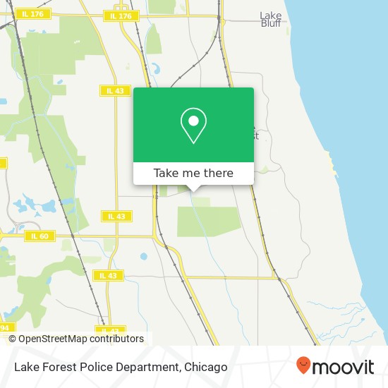 Lake Forest Police Department map