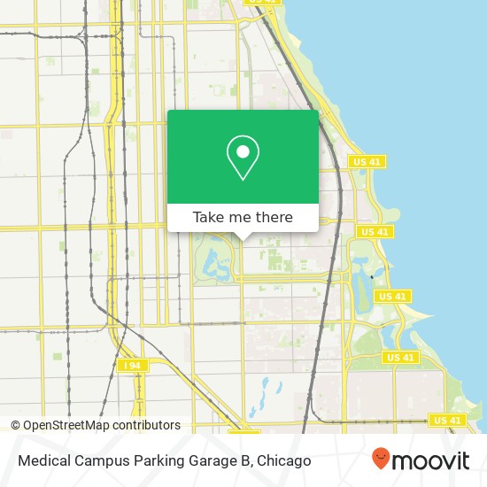 Mapa de Medical Campus Parking Garage B