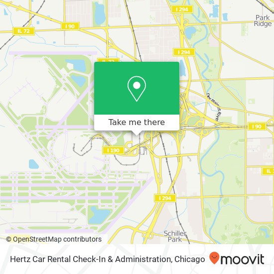 Mapa de Hertz Car Rental Check-In & Administration