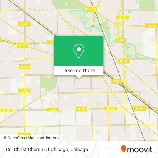 Csi Christ Church Of Chicago map