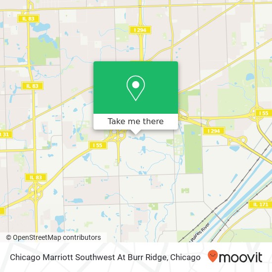 Chicago Marriott Southwest At Burr Ridge map