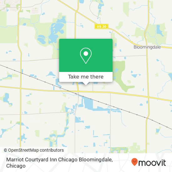 Mapa de Marriot Courtyard Inn Chicago Bloomingdale
