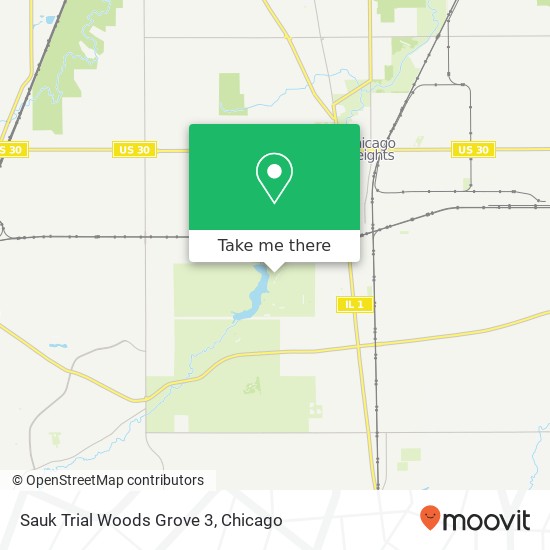 Mapa de Sauk Trial Woods Grove 3