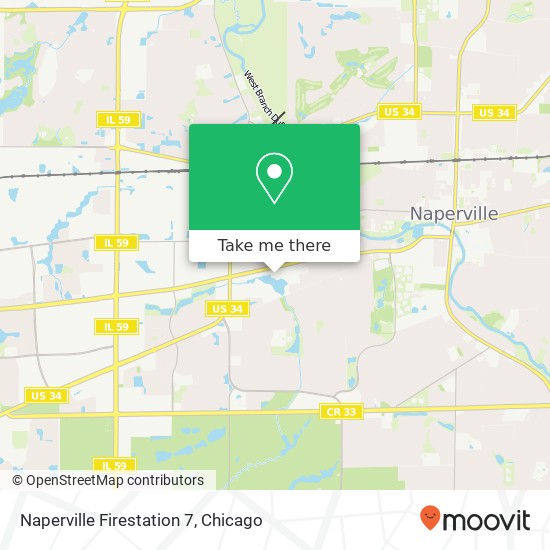 Mapa de Naperville Firestation 7