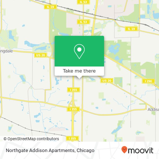 Mapa de Northgate Addison Apartments