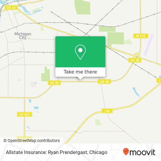 Allstate Insurance: Ryan Prendergast map