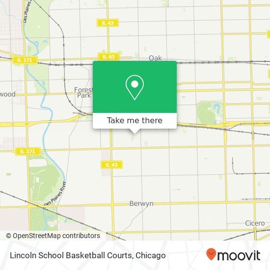 Lincoln School Basketball Courts map