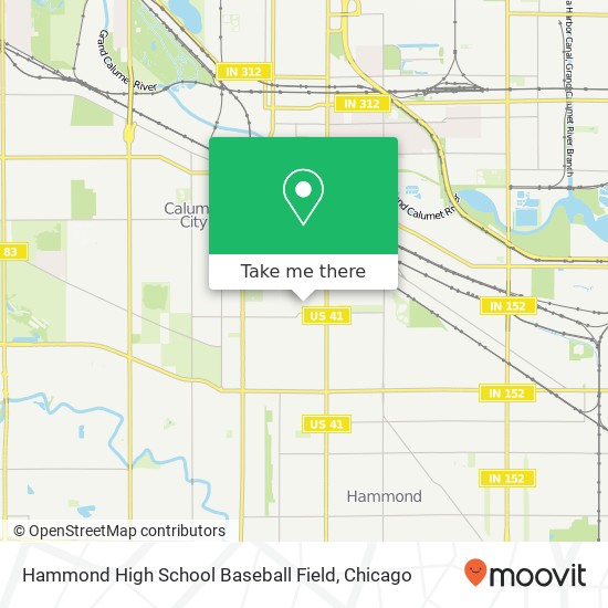 Mapa de Hammond High School Baseball Field