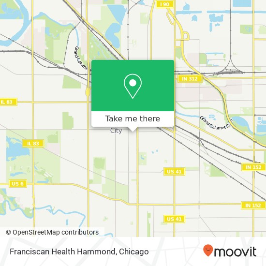 Mapa de Franciscan Health Hammond