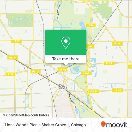 Lions Woods Picnic Shelter Grove 1 map