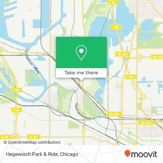 Hegewisch Park & Ride map