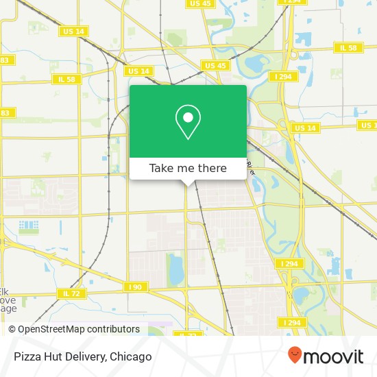 Mapa de Pizza Hut Delivery