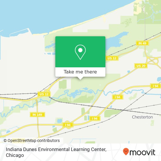 Mapa de Indiana Dunes Environmental Learning Center