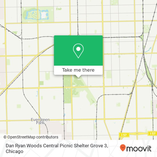 Dan Ryan Woods Central Picnic Shelter Grove 3 map