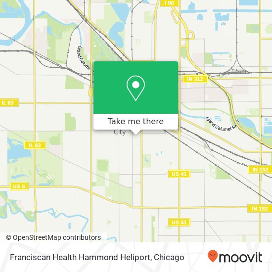 Mapa de Franciscan Health Hammond Heliport