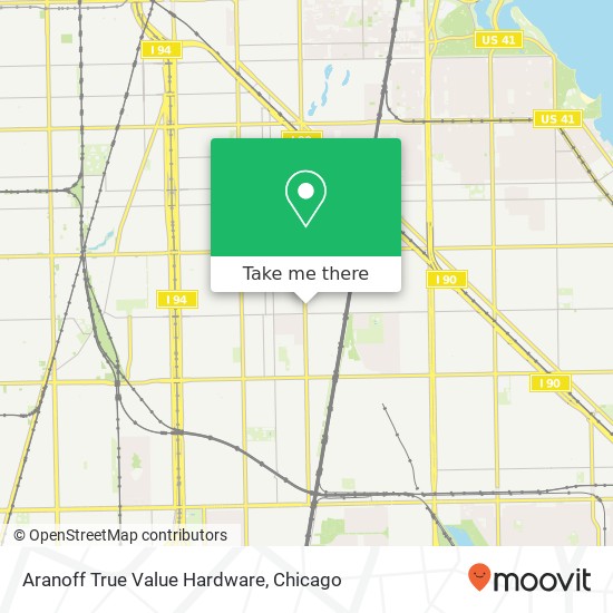 Aranoff True Value Hardware map