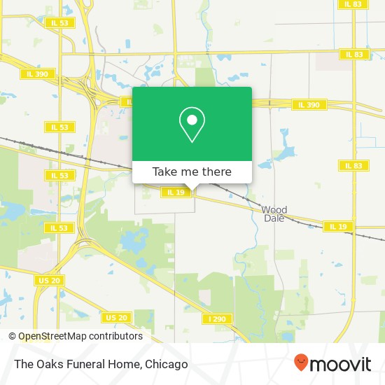 The Oaks Funeral Home map