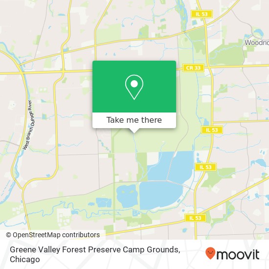 Mapa de Greene Valley Forest Preserve Camp Grounds