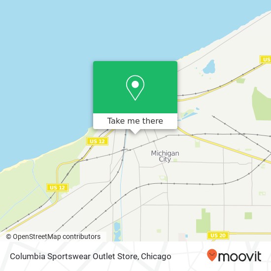 Mapa de Columbia Sportswear Outlet Store