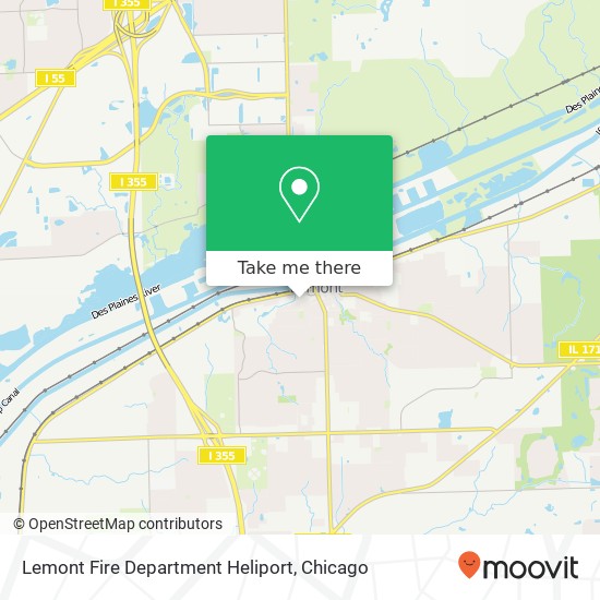 Lemont Fire Department Heliport map