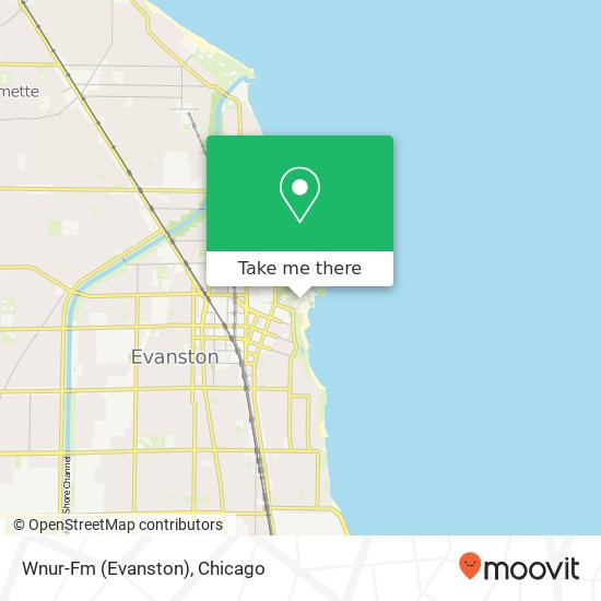 Wnur-Fm (Evanston) map