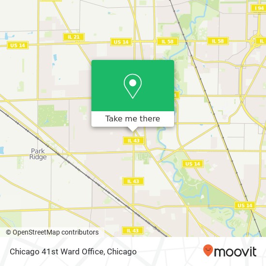 Chicago 41st Ward Office map