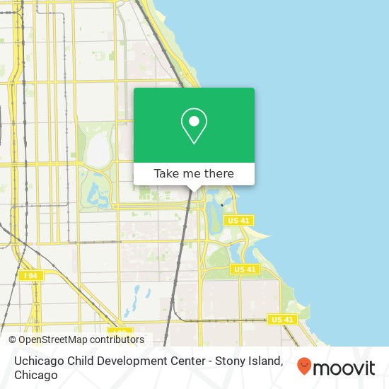 Uchicago Child Development Center - Stony Island map
