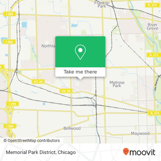 Memorial Park District map