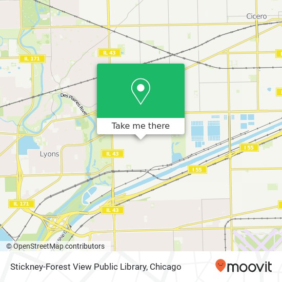 Stickney-Forest View Public Library map