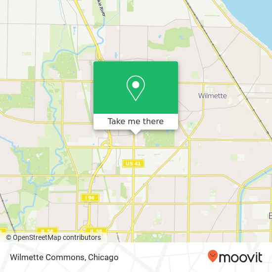 Mapa de Wilmette Commons