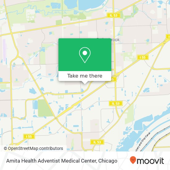 Amita Health Adventist Medical Center map