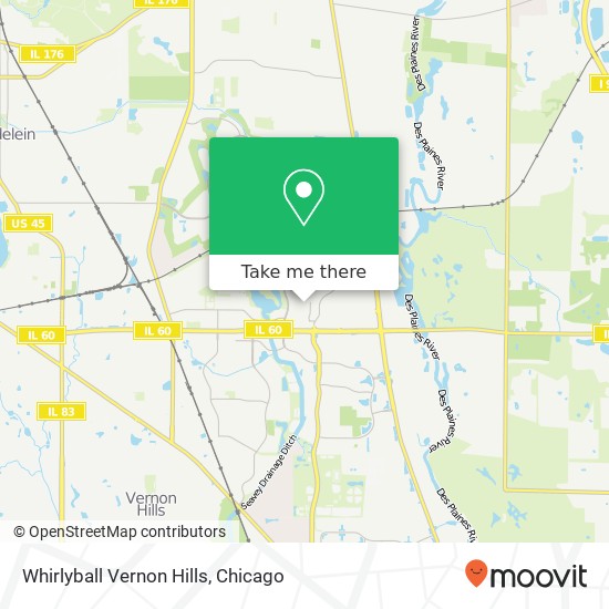 Whirlyball Vernon Hills map