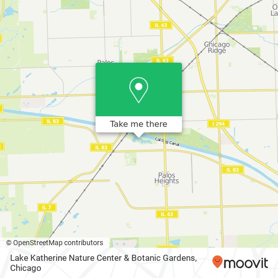 Lake Katherine Nature Center & Botanic Gardens map