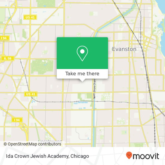 Mapa de Ida Crown Jewish Academy