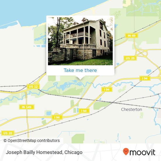 Mapa de Joseph Bailly Homestead