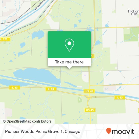 Mapa de Pioneer Woods Picnic Grove 1