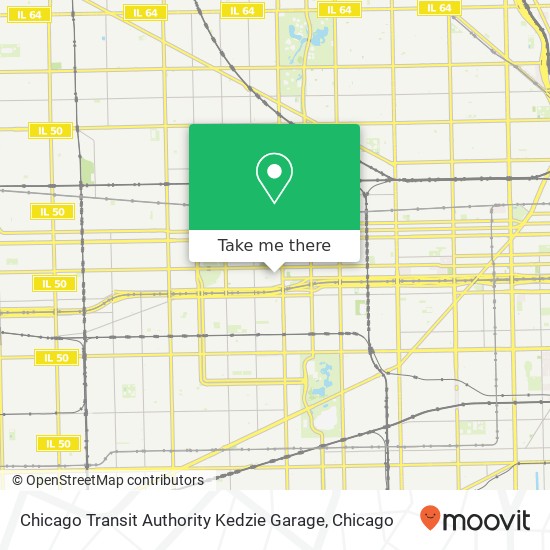 Mapa de Chicago Transit Authority Kedzie Garage