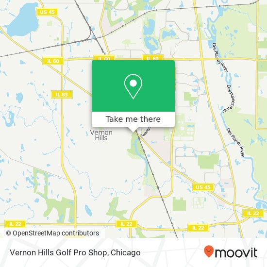 Mapa de Vernon Hills Golf Pro Shop