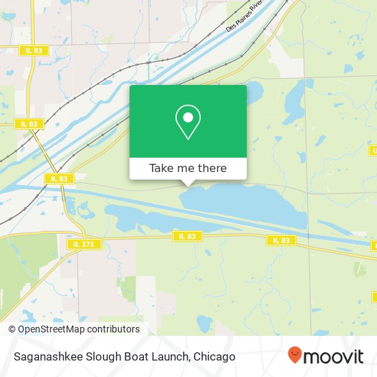 Saganashkee Slough Boat Launch map