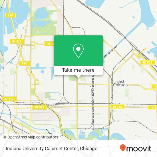 Indiana University Calumet Center map